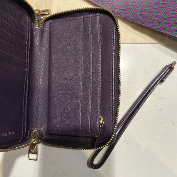 Tory Burch Leather Purple Wristlet - Picture 6 of 7